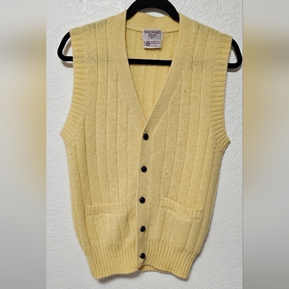 Woodward Shop Other - Woodward Shop Vintage Yellow British Wool Sweater Vest Size S